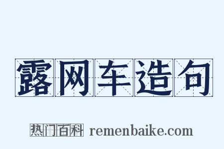 露网车造句是什么意思的图片